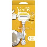 Gillette Comfortglide Olay Kadın Tıraş Makinesi + 2 Yedek Tıraş Bıçağı 7702018587230 5 Bıçaklı Tüm Vücut İçin Pratik Kullanım