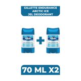 Gillette Endurance Arctic Ice Jel Deodorant Stick, 70 ml x2