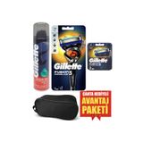 Gillette Fusion Flexball Makina 1 Up + Fusion 2'li Bıçak + Tıraş Jeli 200 ml