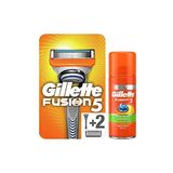 Gillette Fusion Özel Askerlik Fırsat Paketi Tıraş Makinesi Yedekli + Jel 75 ml