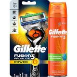 Gillette Fusion Proglide Flexball Power Tıraş Makinesi 1up + Ultra Hassas 200 ml Tıraş Jeli