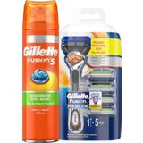 Gillette Fusion Proglide Makine + Fusion 5 Tıraş Jeli 200ml + Çanta