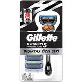 Gillette Fusion Proglide Manuel Tıraş Makinesi Beşiktaş Özel Seri 1 Makine 3 Yedek Bıçak