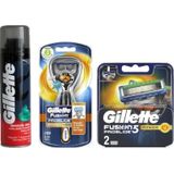 Gillette Fusion Proglide Power 1 Up + Yedek Başlık 2'li + Tıraş Jeli 200 ML