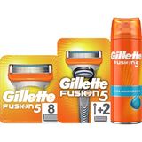 Gillette Fusion Tıraş Paketi (Tıraş Mak+8'li Bıçak + Jel)
