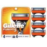 Gillette Fusion5 Erkek Jilet Yedek, 4 Adet, Daha Rahat Bir Tıraş için Lubrastrip