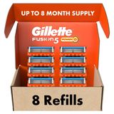 Gillette Fusion5 Power Erkek Tıraş Bıçağı Yedekleri, 8 Sayı, Daha Rahat Bir Tıraş için Lubrastrip, Gillette Fusion 5 Bıçak Yedekleri, Gillette Erkek Tıraşları, Gillette Fusion 5, Erkekler için Tıraş