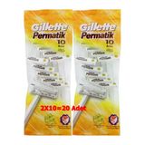 Gillette Gillette Permatik Kullan At Tıraş Bıçağı 10'Lu (2 Paket)