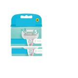 Gillette İle Uyumlu, Venus Tıraş Bıçakları, Aloe, Tüm Sahipler İçin 5 Katlı Tıraş Takımı, Hassas Ciltlere Uygun, Kalıp Sabunlu (4 Parça Bıçak).