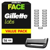Gillette Labs Erkekler İçin Tıraş Bıçakları, 16 Yedek Bıçak, Siyah - Islak Tıraş Makinesi, Allen Labs Tıraş Makineleriyle Uyumlu Bıçaklar, Isıtmalı Tıraş Makinesi Dahil