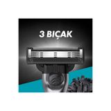 Gillette Mach 3-4'lü Yedek Charcoal (Kömür)