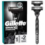 Gillette Mach 3 Charcoal Tıraş Makinesi + 2 Yedek Tıraş Bıçağı