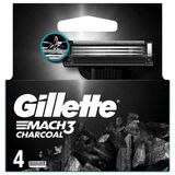 Gillette Mach 3 Charcoal Yedek Tıraş Bıçağı 4'Lü