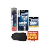 Gillette Mach 3 Turbo Makine 1 Up + Turbo Yedek 8'li + Tıraş Jeli 200 ml