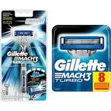 Gillette Mach-3 Turbo Makine + 9 Yedek Başlık