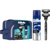 Gillette Mach3 Charcoal 2Up + Charcoal Series Jel 200ML + Çanta