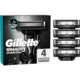 Gillette Mach3 Charcoal Tıraş Bıçağı 4 Adet Mikrofin Koruyucularla Cilt Tahrişini