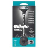 Gillette Mach3 Charcoal Tıraş Makinesi + 5 Adet Yedek Tıraş Bıçağı + Stand Hediyeli Peket