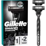 Gillette Mach3 Charcoal Yedekli Erkek Tıraş Makinesi – Paslanmaz Çelik Bıçak, Pürüzsüz ve Konforlu Tıraş, 1 Adet