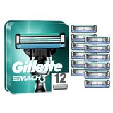 Gillette Mach3 Erkek tıraş makinesi için yedek bıçak, 12 adet, hassas çelik, bıçak için 15 tıraş