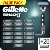 Gillette Mach3 Makine + Gillette Mach3 20 Adet Tıraş Bıçağı
