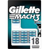 Gillette Mach3 Renkli Yedek Tıraş Bıçağı 18'li Döner Başlık Özelliği ile Rahat Tıraş