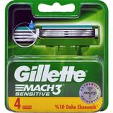 Gillette Mach3 Sensitive 4'lü Yedek Tıraş Bıçağı Paslanmaz Çelik ile Profesyonel Tıraş Deneyimi
