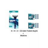 Gillette Mach3 Sport Makine 10 Yedek Tıraş Bıçağı