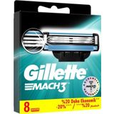 Gillette Mach3 Tıraş Bıçağı Yedek Başlığı 8 Adet Başlık