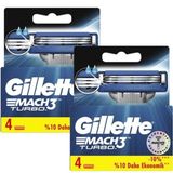 Gillette Mach3 Turbo 2x4 Adet Yedek Tıraş Bıçağı