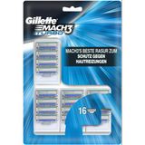 Gillette Mach3 Turbo Erkek Tıraş Bıçağı, 16'Lı Paket