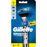 Gillette Mach3 Turbo Tıraş Makinesi 3 Bıçaklı Keskin Performans 1 Yedek Bıçak ile Erkekler İçin