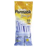 Gillette Permatik Banyo 10'Lu Tek Bıçaklı Kullan At Tıraş Bıçağı 3'Li Ekonomik Paket