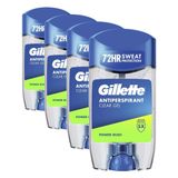 Gillette Power Rush Terlemeyi Önleyici Şeffaf Jel Deodorant 70 ml (4 paketi)