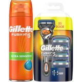 Gillette Proglide Fusion Makine + 4 Bıçak + Gillette Fusion Tıraş Jeli 200 ML