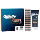 Gillette Proglide Tıraş Bıçakları Ve Tıraş Makineleri İçin Sakal Bakım Seti, Erkek Islak Tıraş Makineleri İçin 10 Yedek Bıçak + Gillet