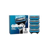 Gillette ProShield Chill tıraş bıçağı, 4 yedek bıçak, ıslak tıraş makineleri için, erkekler için, 5 kat bıçak ağzı ile