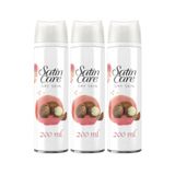 Gillette Satin Care Tıraş Jeli Kuru Ciltler 200ml X3 Adet