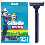Gillette Sensor2 Döner Kafa Erkek Tek Kullanımlık Jiletler, 25 Adet