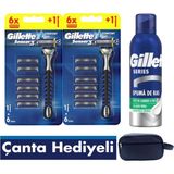 Gillette Sensor3 2 Makine 12 Yedek Tıraş Bıçağı 200 ml Köpük Rahatlatıcı Vegan Seyahat Çantası