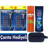 Gillette Sensor3 2 Tıraş Makinesi + 12 Yedek Tıraş Bıçağı+ 200 ml Fusion Jel +350 ml Şampuan+Çanta