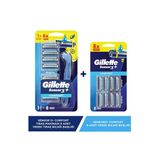Gillette Sensor3+ Comfort 8'Li Yedek Bıçağı Başlıklı Tıraş Makinesi + 8'Li Yedek Bıçağı