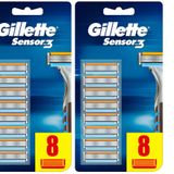 Gillette Sensor3 Erkek Tıraş Bıçakları 8+8 +8+6 Yedek + Makina