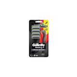 Gillette Sensor3 Plus Black Tıraş Makinesi + 4'lü Yedek Başlık