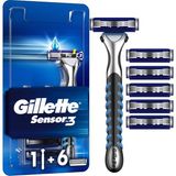 Gillette Sensor3 Tıraş Makinesi Plus 6 Bıçak - Renkli