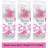 Gillette Simply Venus 2 Basic Kullan At 5'li 3 Adet Tıraş Bıçağı