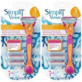 Gillette Simply Venus3 Tıraş Makinesi ve 2x3 Adet Yedek Bıçağı