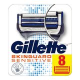 Gillette SkinGuard Hassas Tıraş Bıçakları Erkek, Gillette Erkek Tıraş Bıçağı, 8'li Paket, Hassas Düzelticili Tıraş Bıçağı, Tüm Skinguard ProGlide ProShield ve Fusion5 Kulplarına Uyar, Erkek Jiletleri