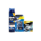 Gillette Turbo Tıraş Makinesi + 9 Başlık + Blue 3 Jel 200 ml