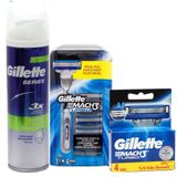 Gillette Turbo Tıraş Makinesi +9 Başlık+250 ml Sensitive Köpük